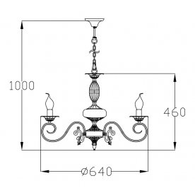 Подвесная люстра Elegant 61 ARM806-05-W