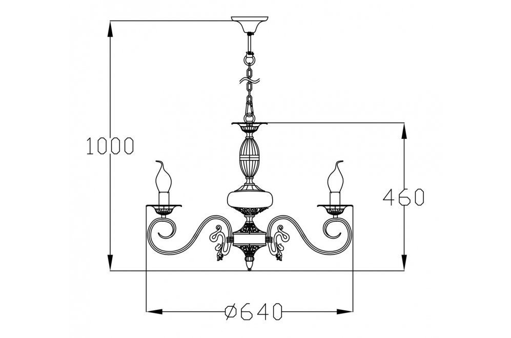 Подвесная люстра Elegant 61 ARM806-05-W