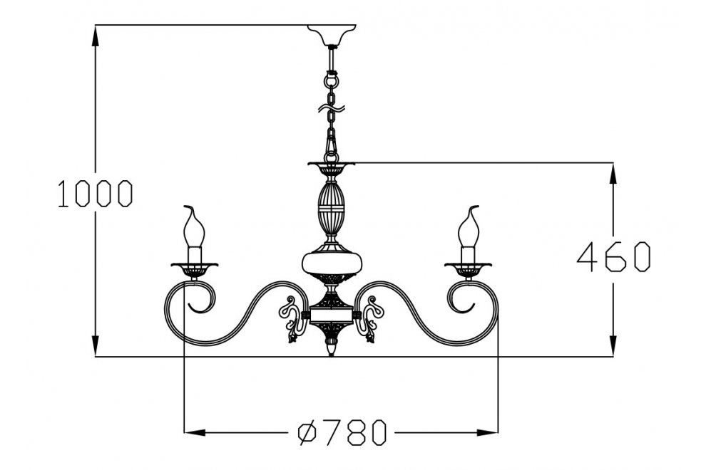 Подвесная люстра Elegant 61 ARM806-08-W