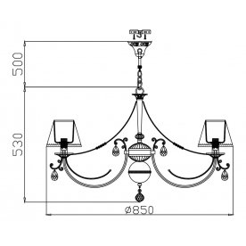 Подвесная люстра Soffia ARM093-08-R