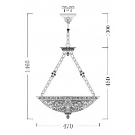 Подвесной светильник Geometry 8 CL911-44-W