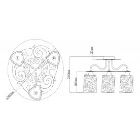 Потолочная люстра Eurosize 11 TOC012-03-N