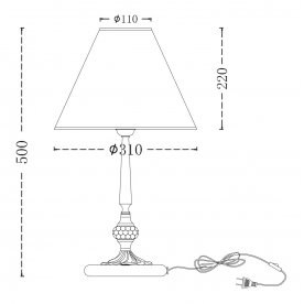 Настольная лампа декоративная Classic 4 CL0100-00-R