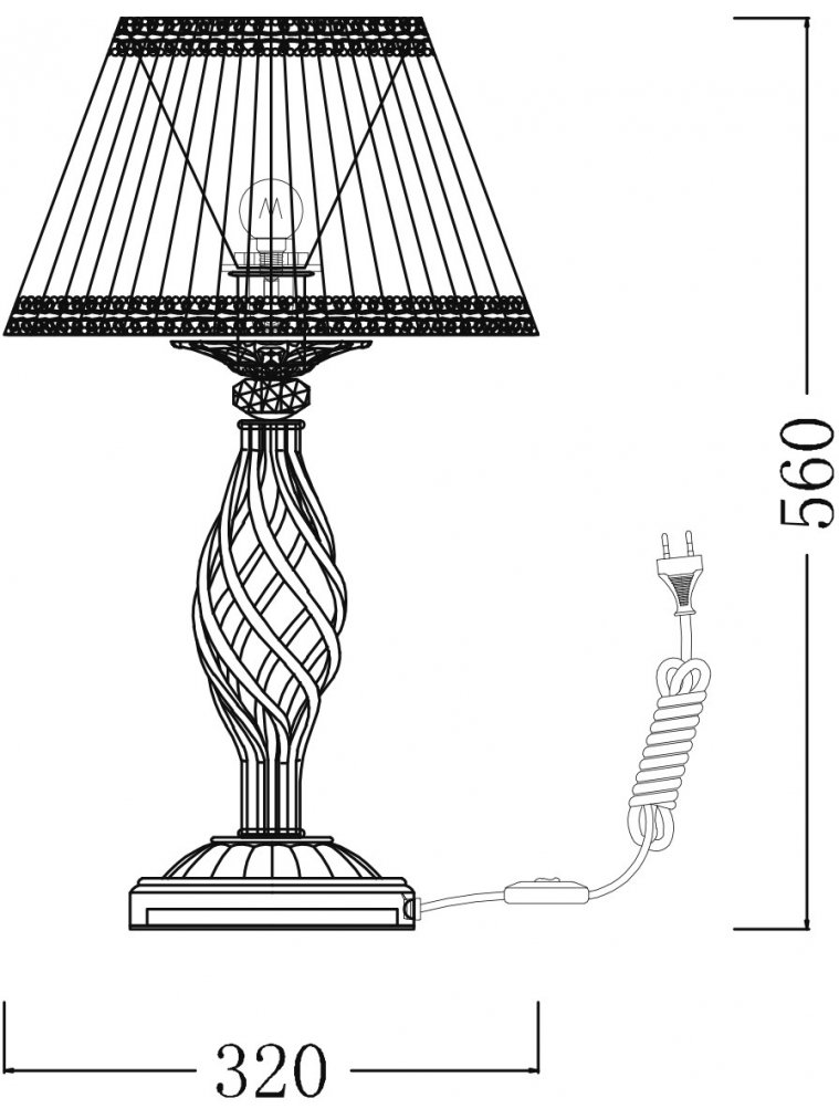 Настольная лампа декоративная Elegant 3 ARM247-00-G