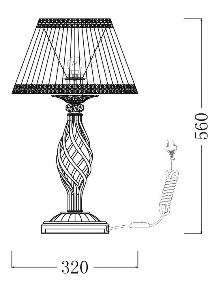 Настольная лампа декоративная Elegant 3 ARM247-00-R