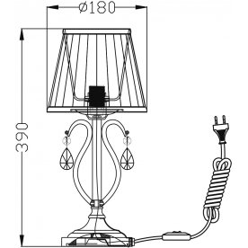 Настольная лампа декоративная Elegant 4 ARM172-01-G