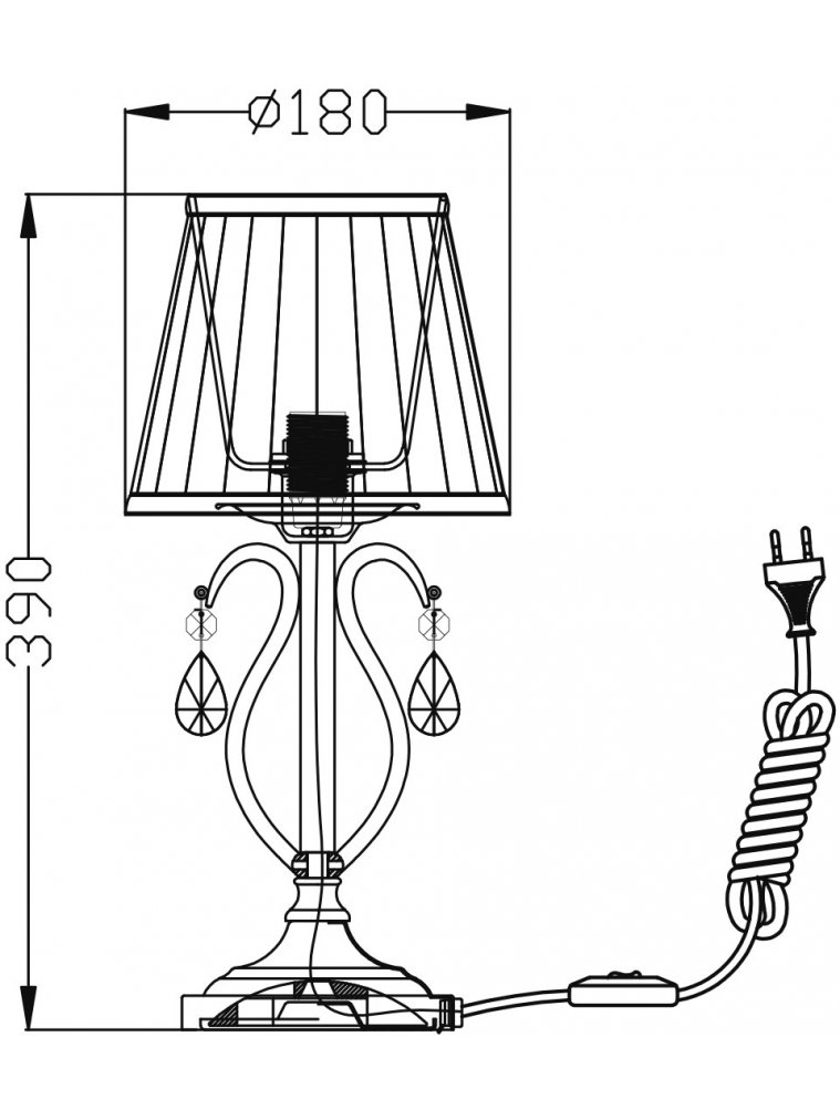 Настольная лампа декоративная Elegant 4 ARM172-01-G