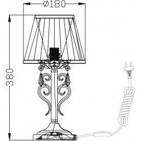 Настольная лампа декоративная Elegant 7 ARM288-00-G