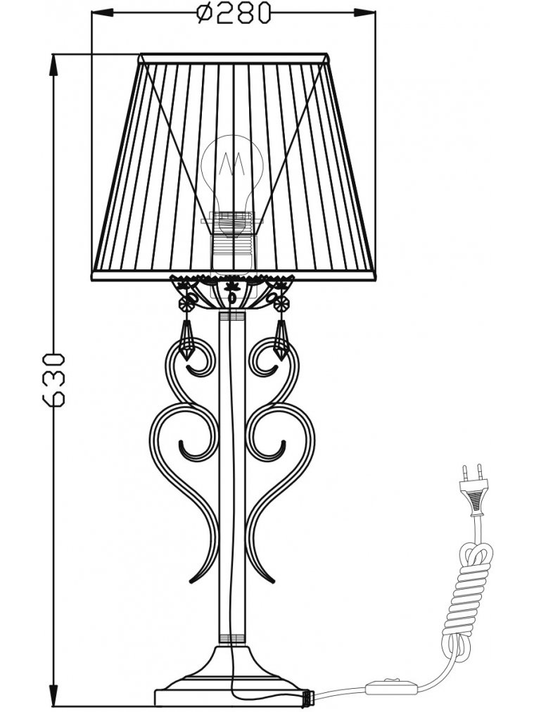 Настольная лампа декоративная Elegant 8 ARM288-22-G