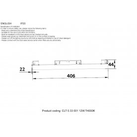 Магнитный трековый светильник CLT 0.33 001 12W WH T4000K