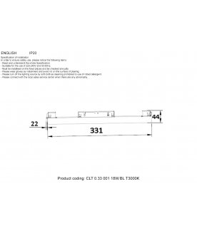 Магнитный трековый светильник CLT 0.33 001 18W BL T3000K
