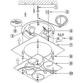 Накладной светильник Ayana 40412-2