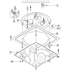 Накладной светильник Dia 48062-3