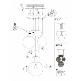Подвесная люстра Balla 1581-5