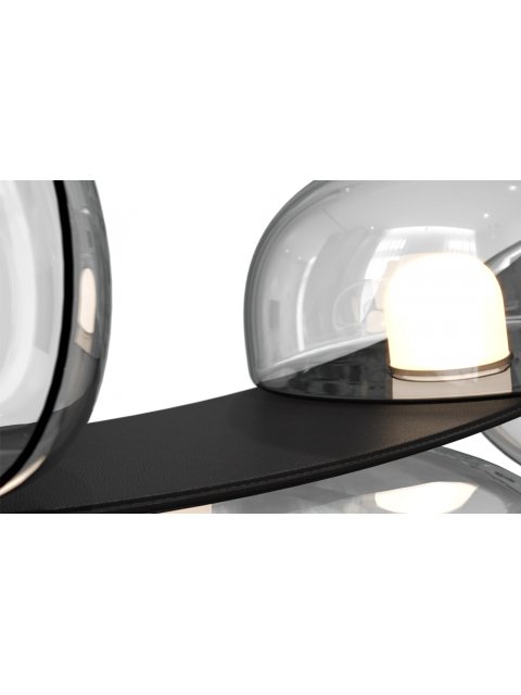 Подвесной светильник BOSQUE SP7 L3000 BLACK/TRANSPARENT