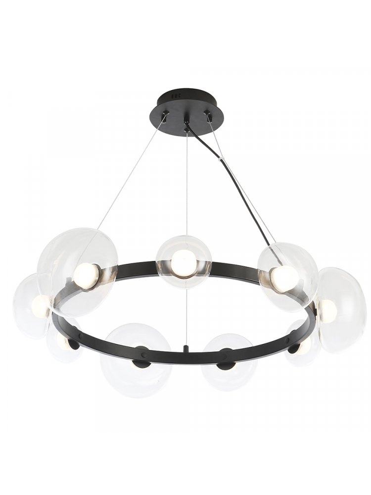 Подвесной светильник BOSQUE SP9 BLACK/TRANSPARENT