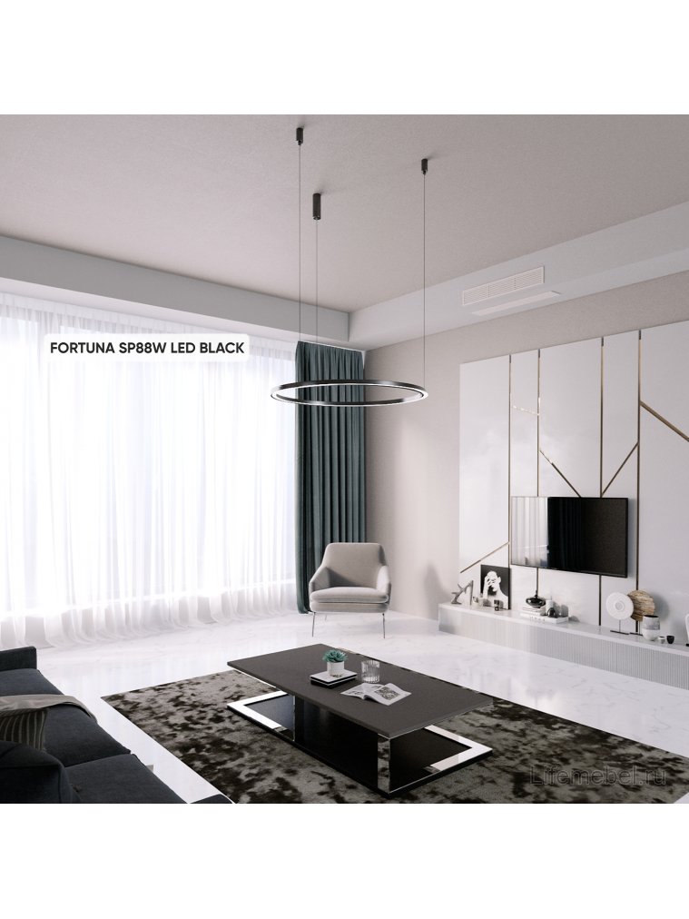 Подвесной светильник FORTUNA SP88W LED BLACK