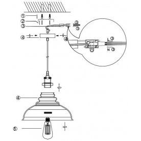 Подвесной светильник Knud 15063