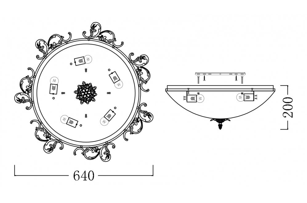 Накладной светильник Geometry 1 CL900-05-W