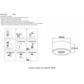Потолочный светильник CLT 525C95 GO 4000K