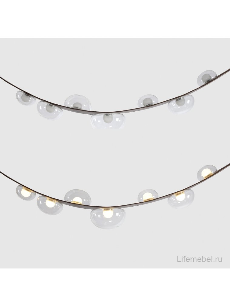 Светильник подвесной BOSQUE SP7 L3000 BROWN/TRANSPARENT