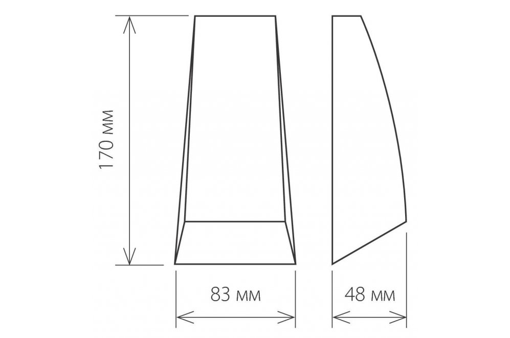 Уличный настенный светильник 1016 Techno 4690389068201