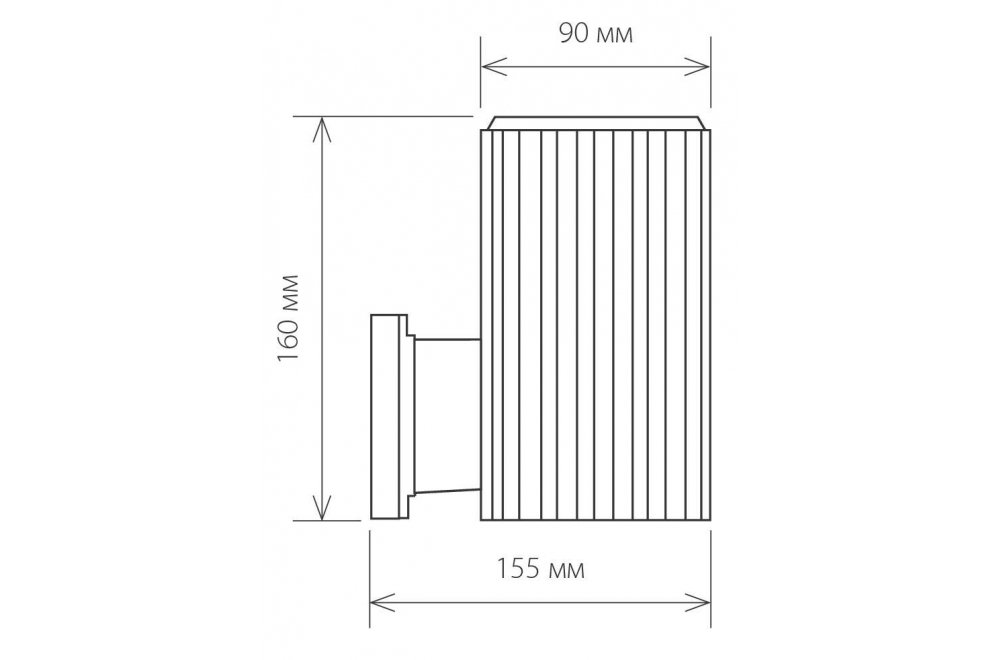 Уличный настенный светильник 1404 Techno 4690389073014