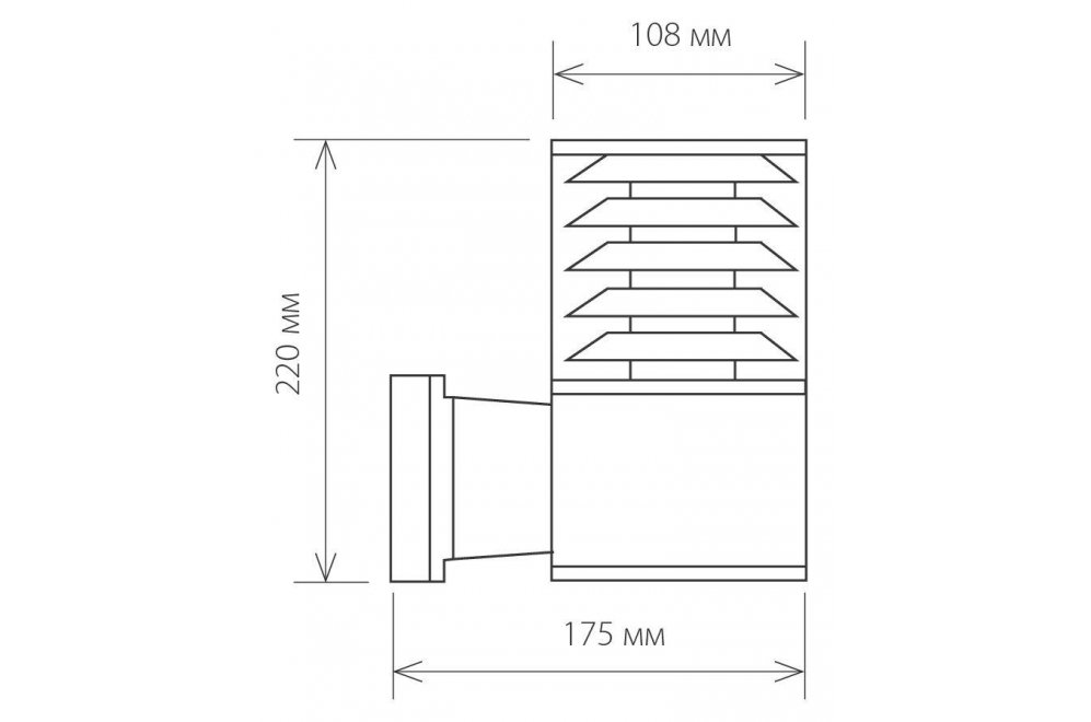 Уличный настенный светильник 1408 Techno 4690389067686