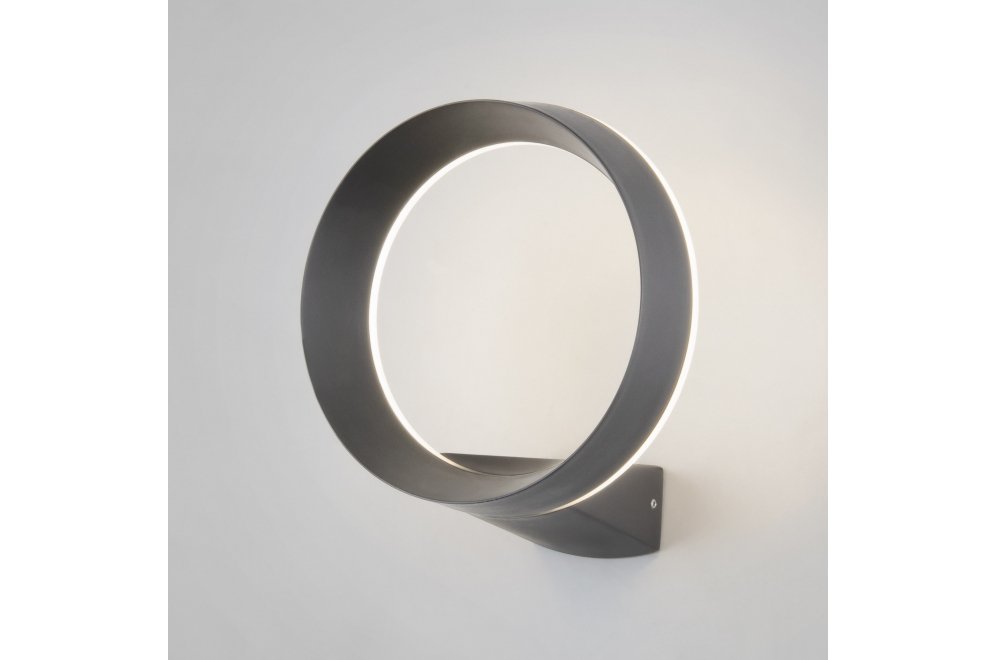 Уличный настенный светильник 1710 TECHNO LED Ring серый