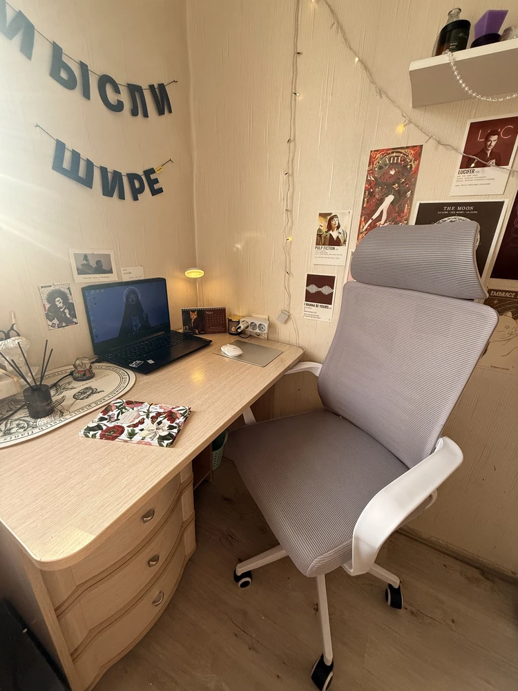 Компьютерное кресло Montana light gray / white фото покупателя 6