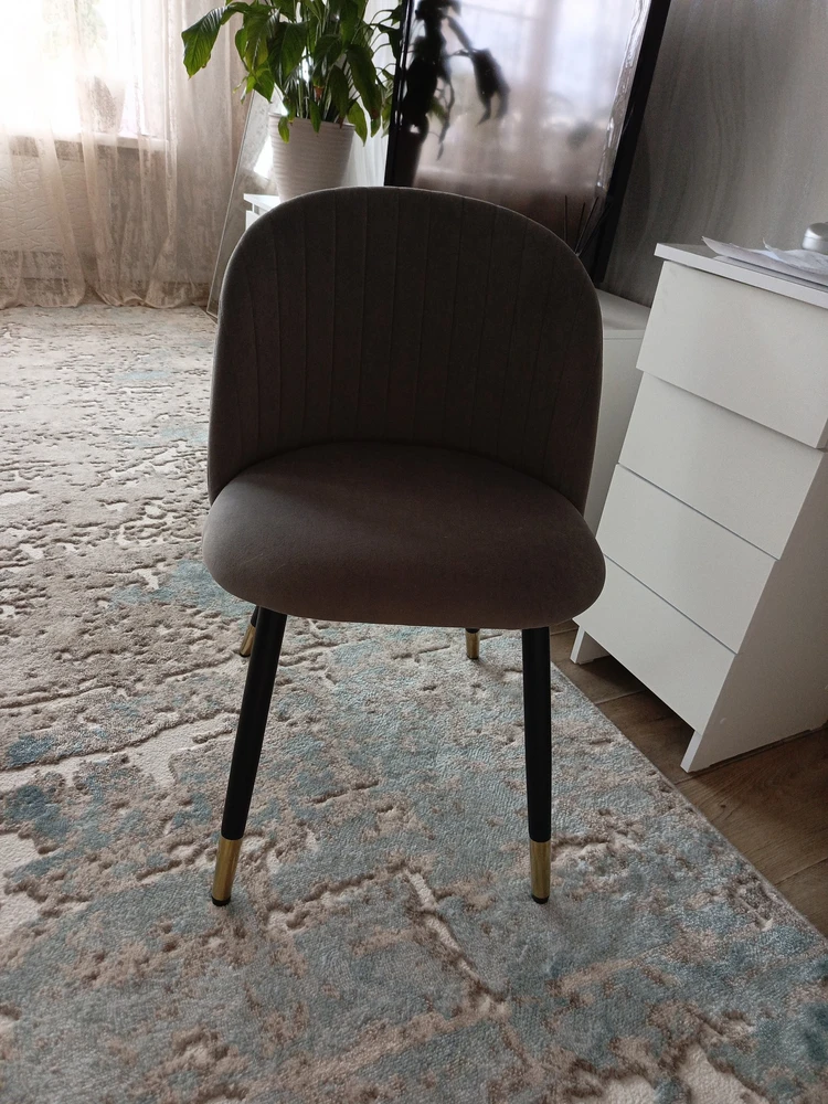 Стул на металлокаркасе Gabi latte / gold / black фото покупателя 20