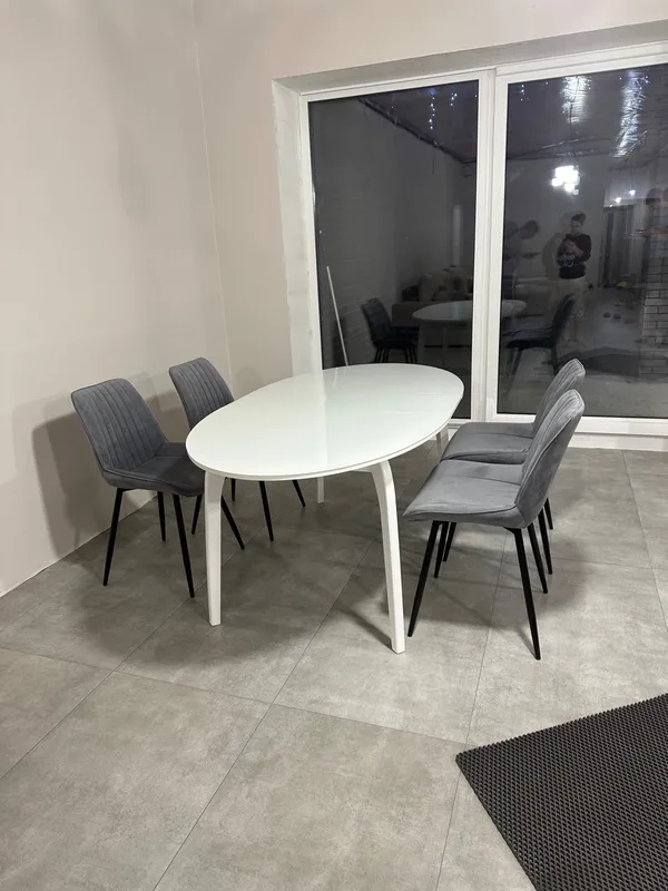 Стул на металлокаркасе Седа К крутящийся светло-серый  / белый фото покупателя 42