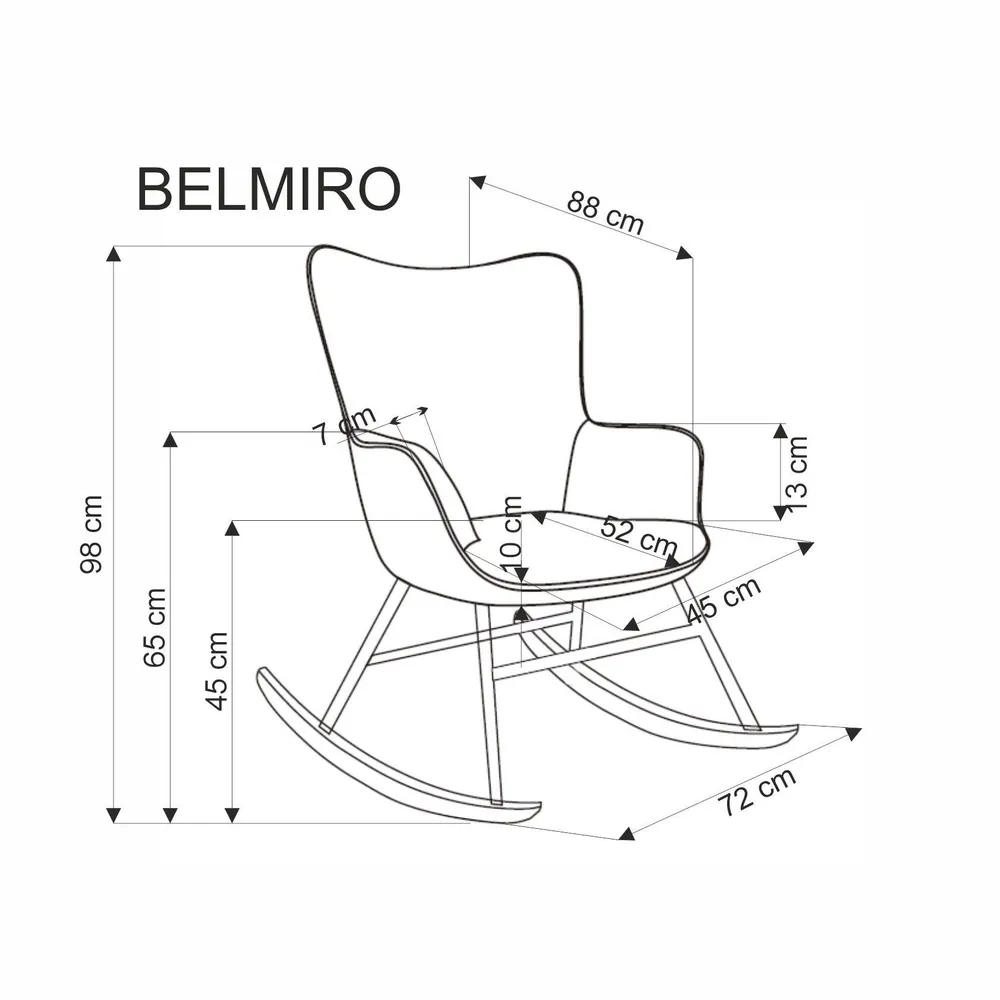 Кресло-качалка Belmiro кремовое