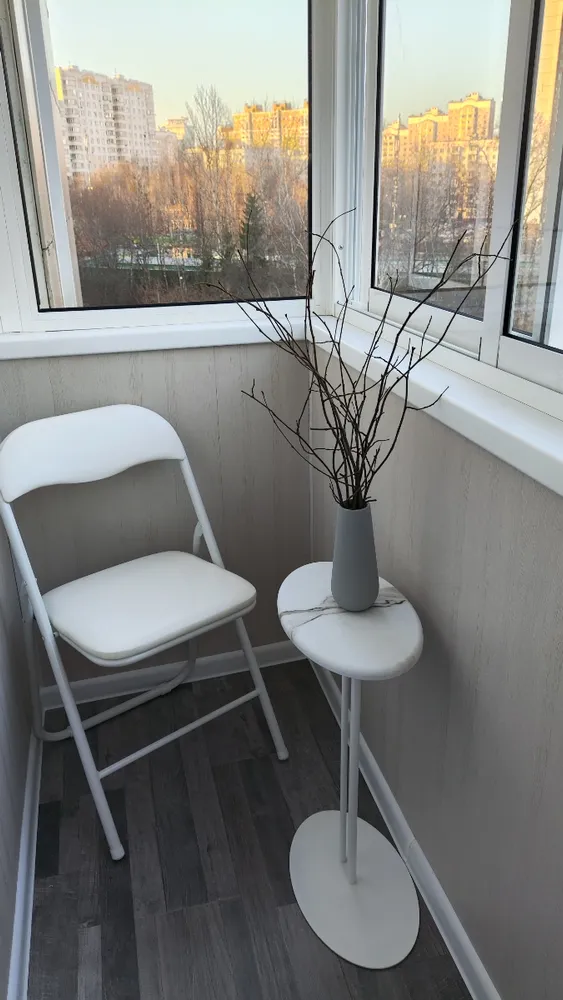 Стул на металлокаркасе Fold 1 складной white / white фото покупателя 11