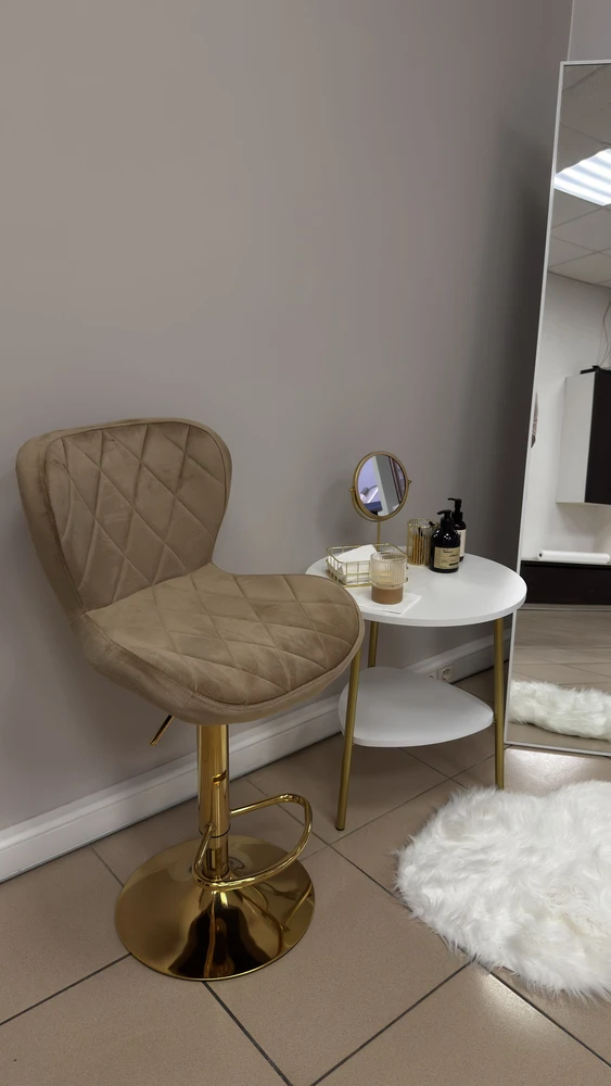 Барный стул Porch dark beige / chrome фото покупателя 17