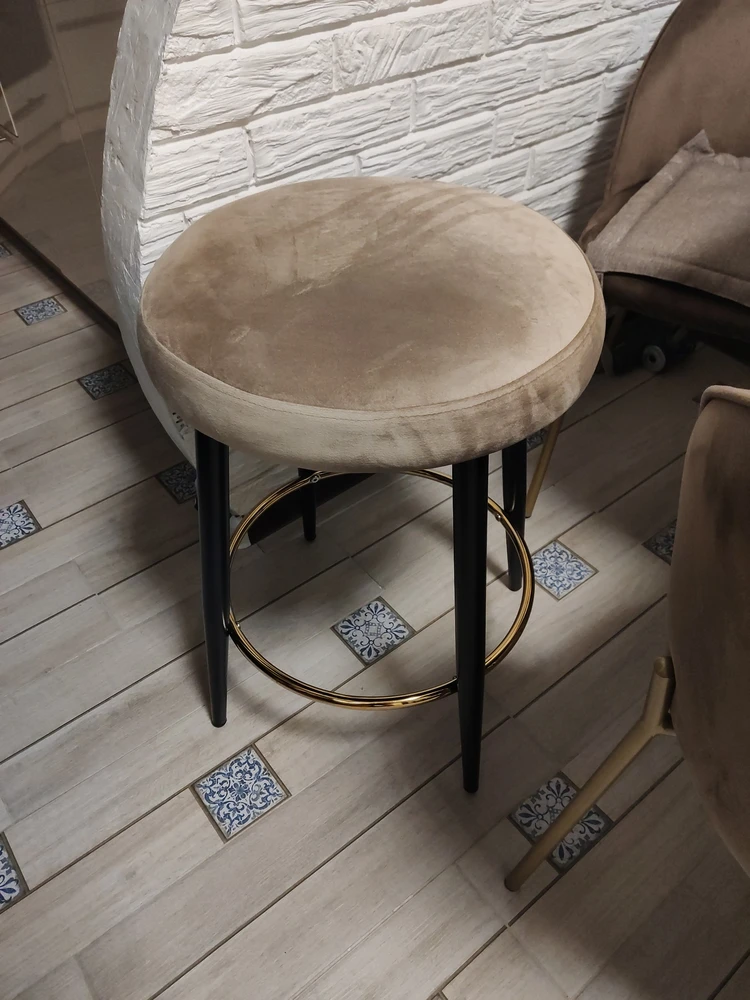 Барный стул Plato dark beige фото покупателя 7