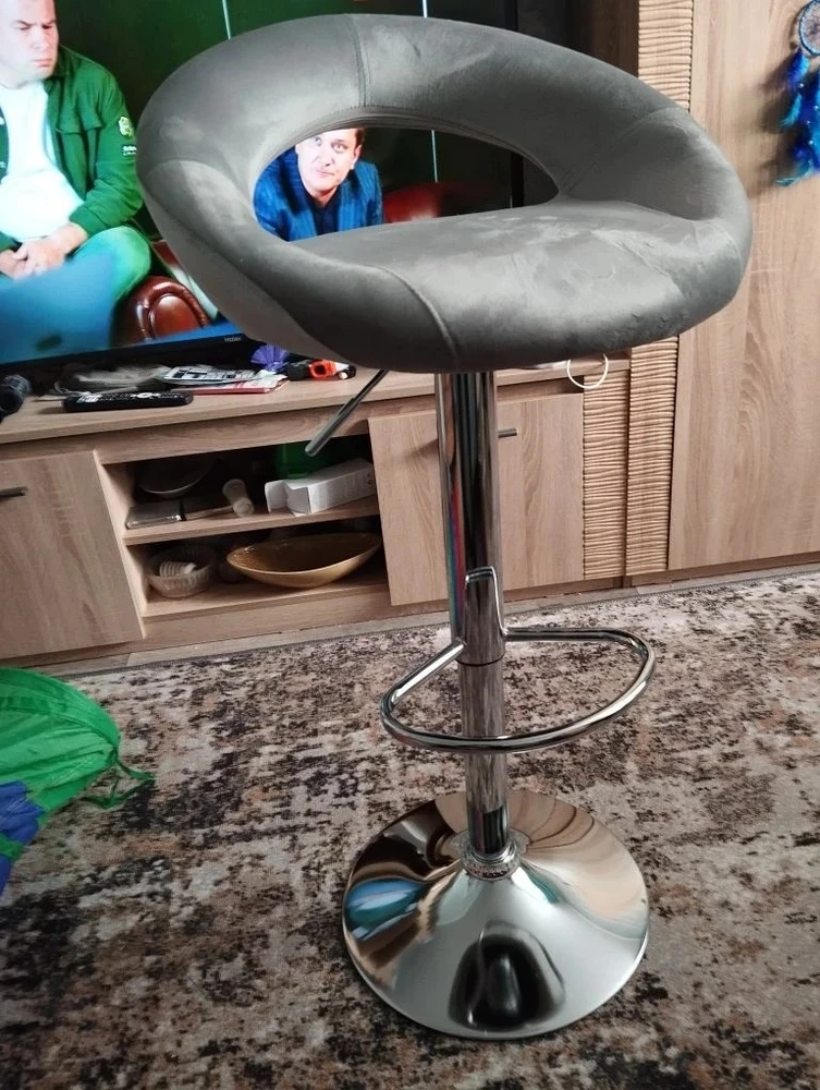 Барный стул Oazis gray fabric / chrome фото покупателя 5