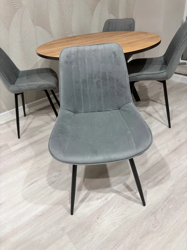 Стул на металлокаркасе Седа К крутящийся светло-серый  / белый фото покупателя 15