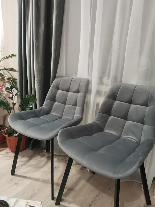 Комплект стульев крутящихся Форт 2 шт розовый (hl 41) / 1П белый каркас фото покупателя 85