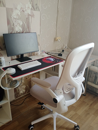 Компьютерное кресло Konfi gray / blue / white фото покупателя 149