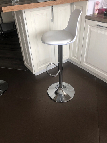 Барный стул Soft white / gray / chrome фото покупателя 1