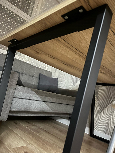 Деревянный стол Лота Лофт 120x75 дуб крафт табачный / черный матовый фото покупателя 583