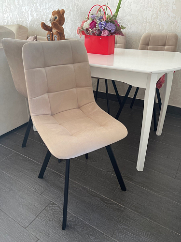 Стул на металлокаркасе Чилли светло-серый / черный фото покупателя 156