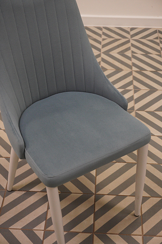 Стул на металлокаркасе Kora green / black из шоурума 5