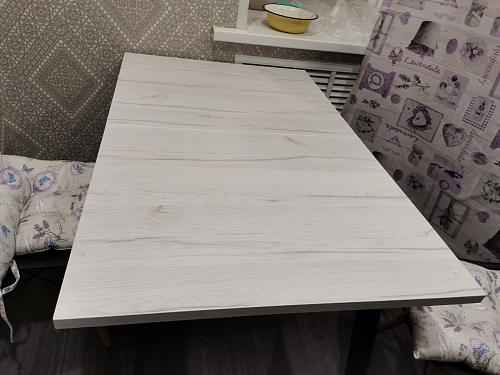 Стол раскладной Колон Лофт 120 25 мм юта / черный матовый фото покупателя 27
