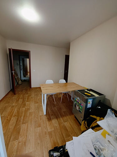 Стол Лота Лофт 140 25 мм черный матовый / дуб вотан фото покупателя 521