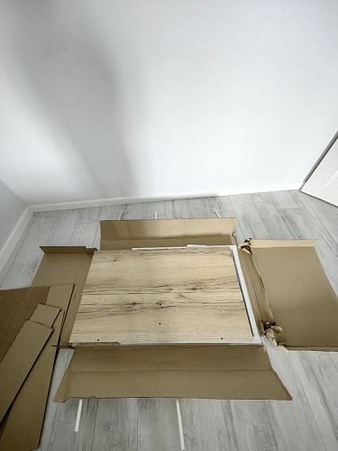 Письменный стол Клер Лофт дуб делано темный / черный матовый фото покупателя 23