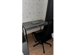 Письменный стол Леон Лофт дуб делано темный / черный матовый фото покупателя 15