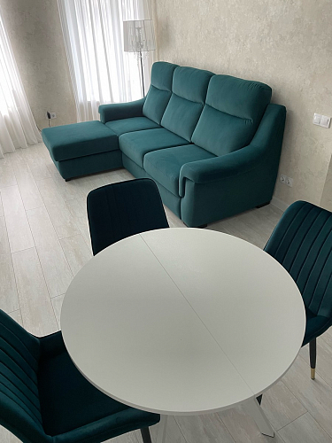 Стул на металлокаркасе Seda 01 blue / gold / black фото покупателя 2