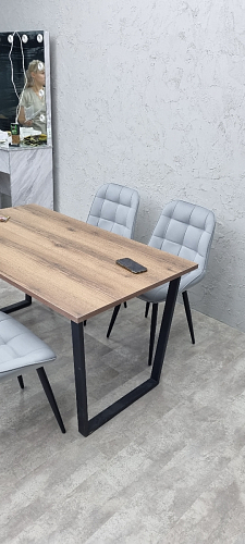 Деревянный стол Лота Лофт 140х80 белый матовый / бетон светлый фото покупателя 61